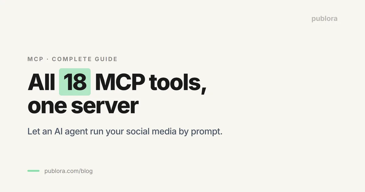 How to Connect All 18 MCP Tools to Publora: Complete Guide