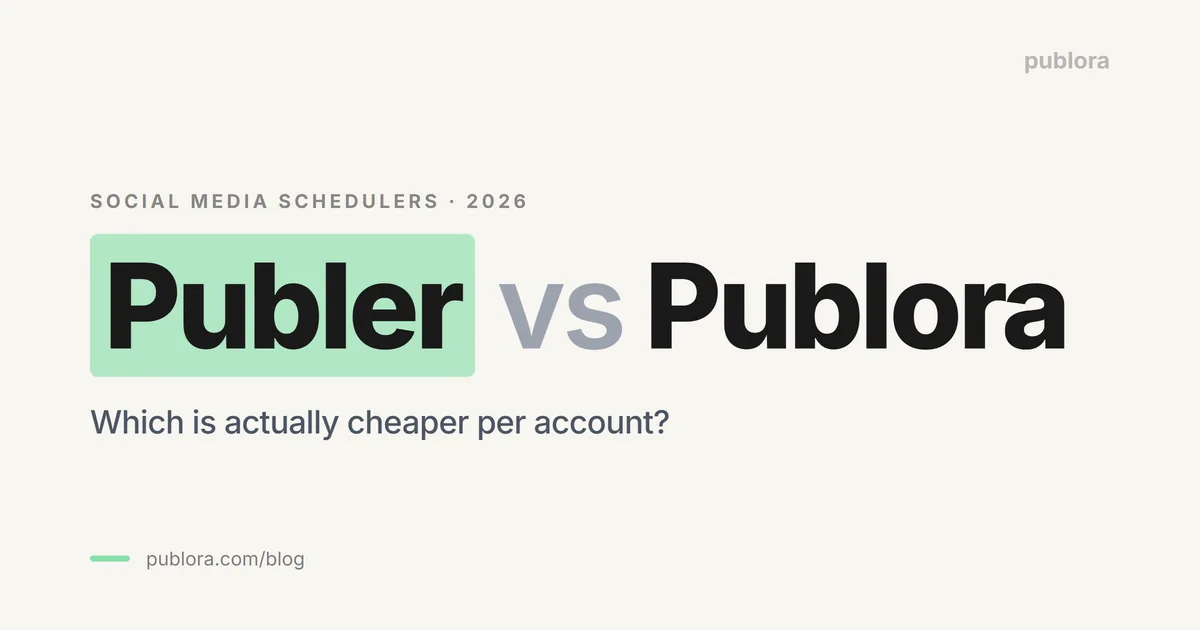 Publer vs Publora: Which Is Actually Cheaper Per Account? (2026)