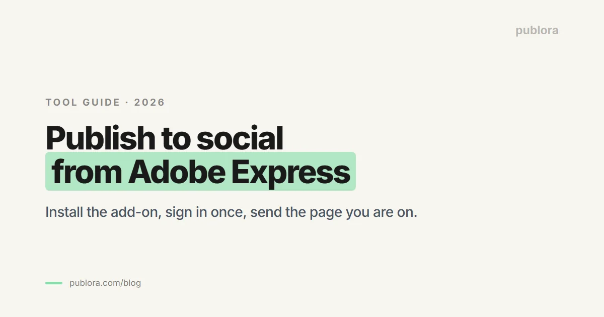 How to Publish to Social Media From Adobe Express