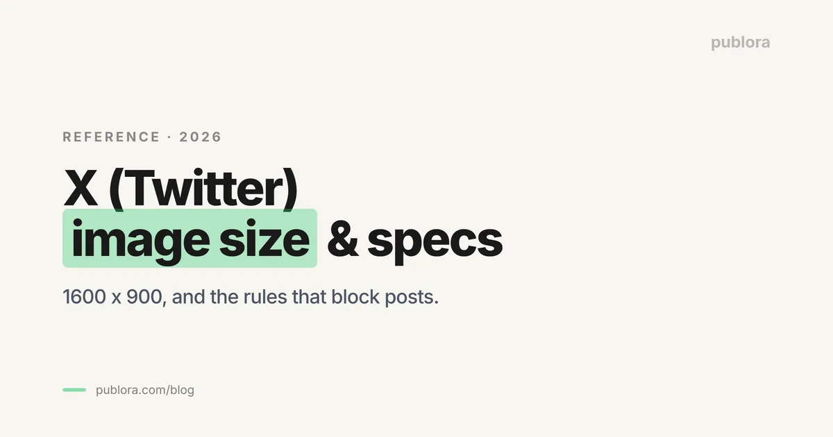 X (Twitter) Image Size and Specs in 2026