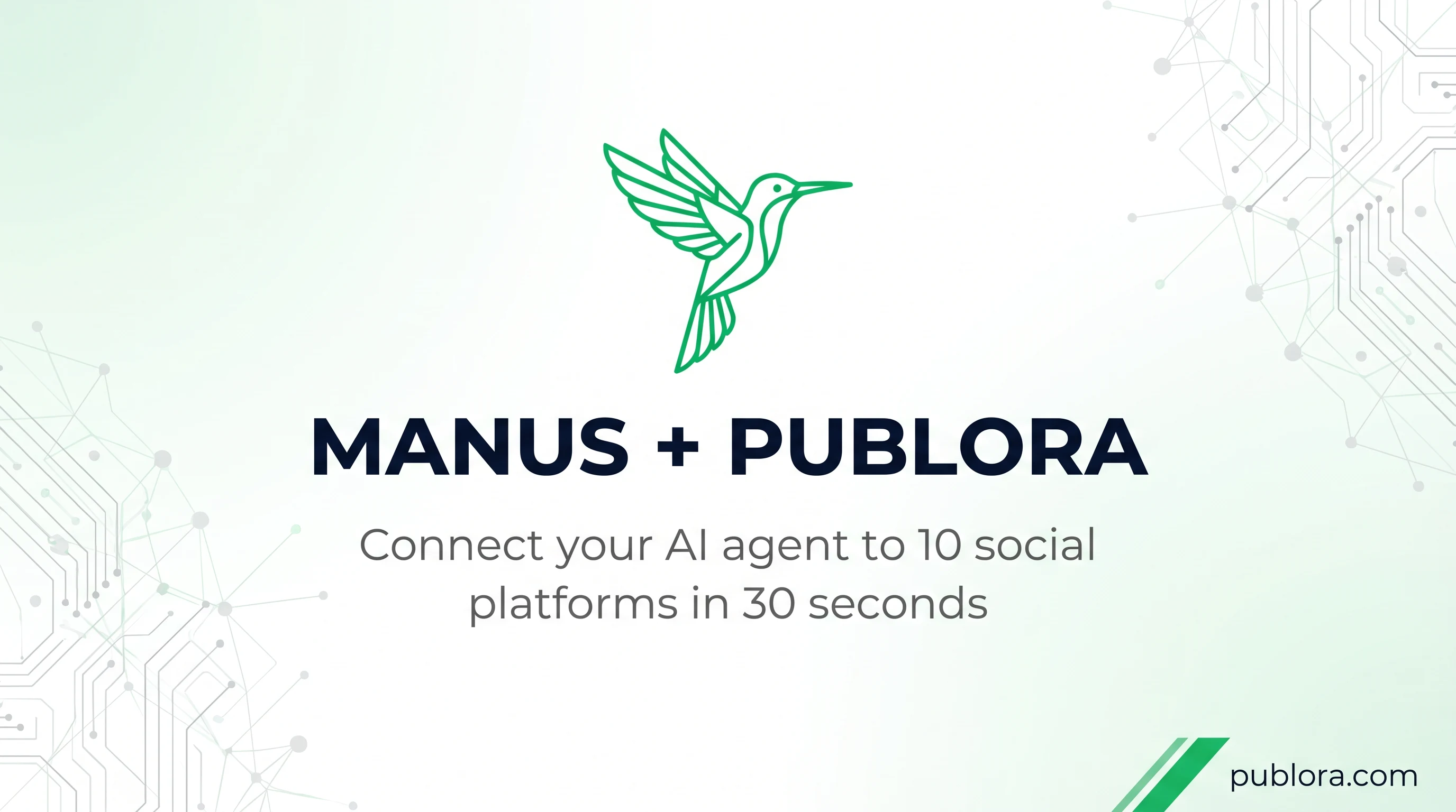 How to Connect Publora to Manus AI Agent in 30 Seconds