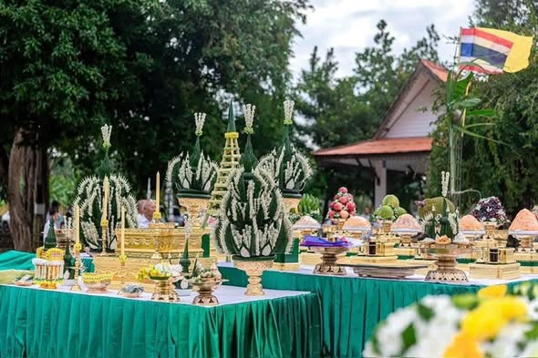 Foundation Stone Laying Ceremony for the New Prayer Hall at Wat Samret