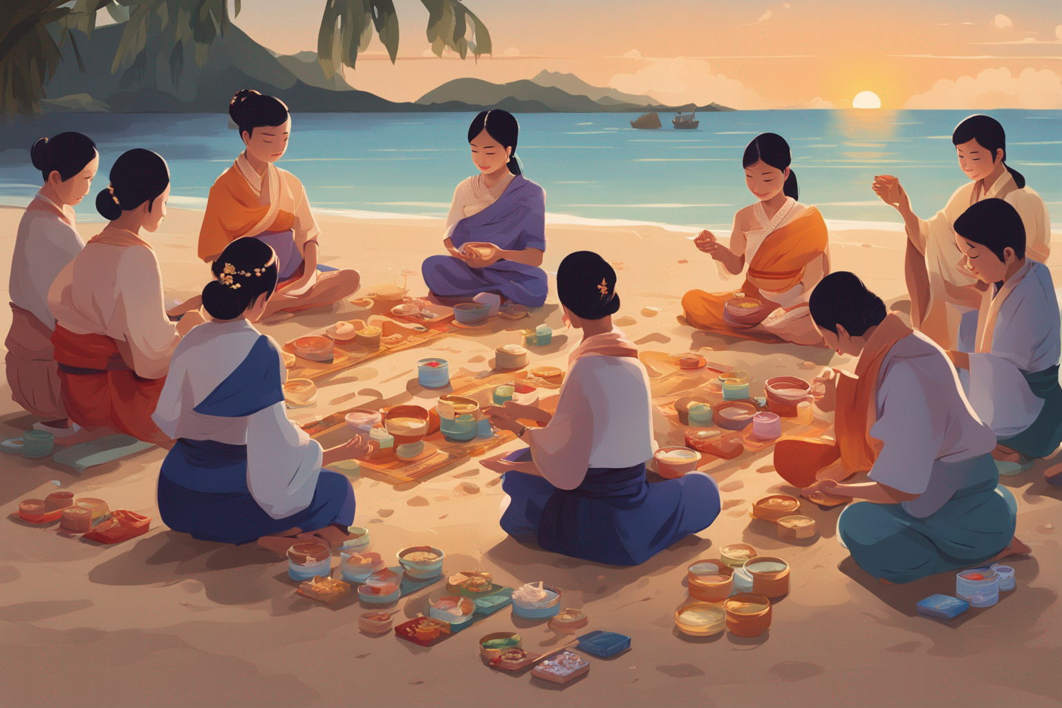 Na Thon Merit Road: Community Almsgiving by the Beach