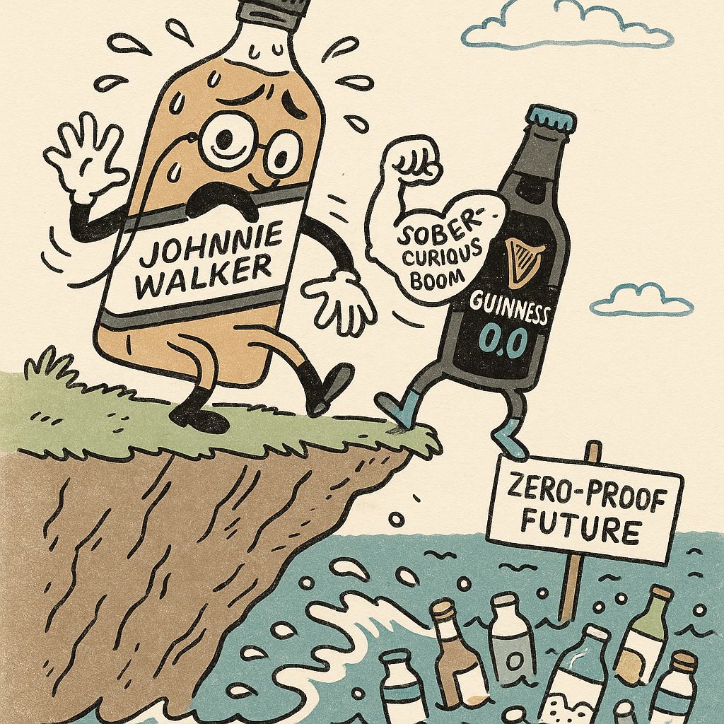 Diageo’s Sales Slump Underscores Sober-Curious Boom and Shifting Drink Culture